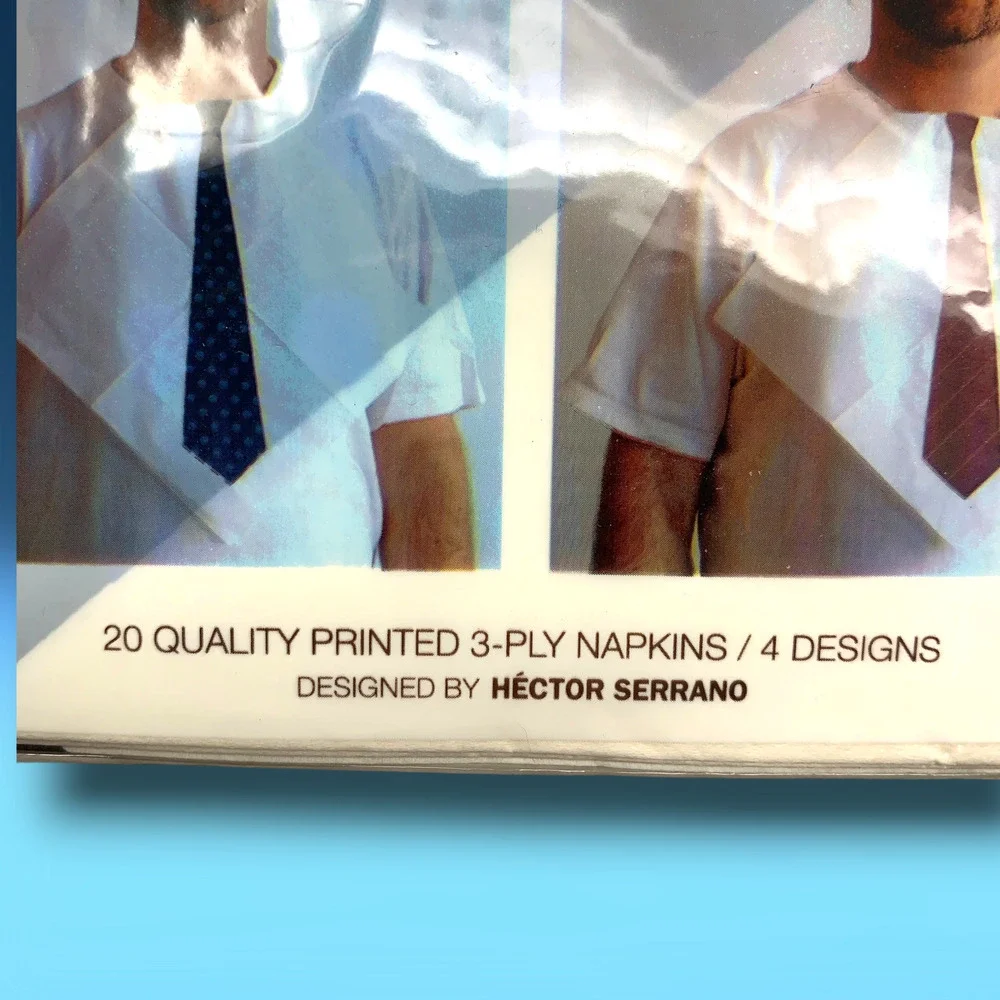Vintage Dress For Dinner Tie Napkins Hector Serrano 2007 Novelty Host Gift